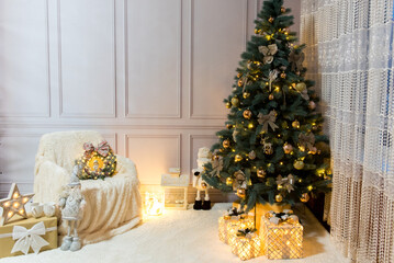 Christmas tree and gifts