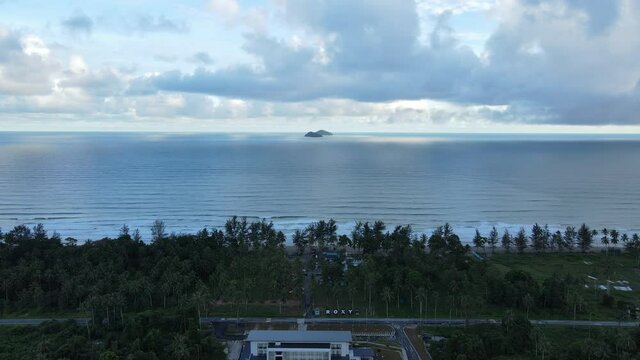 The Sematan Beach and Coastline of the most southern part of Sarawak and Borneo Island