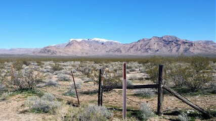 fence in the desert
