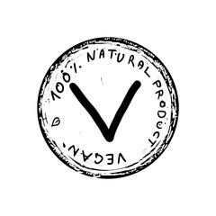 Vegan Food icon logo art illustration simple design 