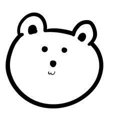 Simple Line art cartoon face art illustration. New Brand logo icon design.