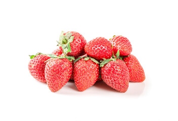 fresh ripe strawberry isolated on white background.
