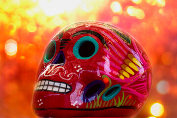 Calavera d&iacute;a de muertos, artesan&iacute;a mexicana
