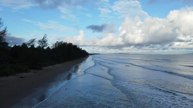 The Sematan Beach and Coastline of the most southern part of Sarawak and Borneo Island
