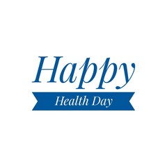 ''Happy health day'' Lettering