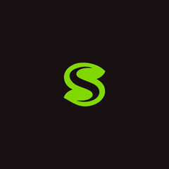 letter S logo forming a leaf