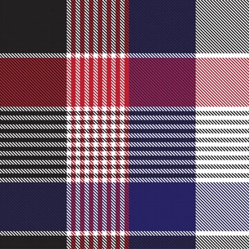 Red Navy Asymmetric Plaid textured Seamless Pattern