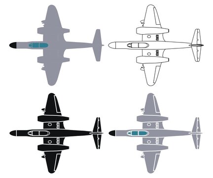 Gloster Meteor NF 14 in top view