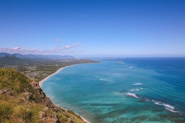 Fototapeta na wymiar Makapuu beach park, East Oahu coast, Hawaii