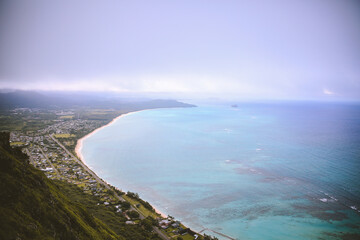 Fototapeta na wymiar Waimanalo bay, East oahu coast, Hawaii
