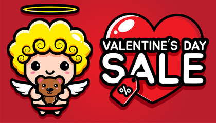 cute cupid character designs on sale discount cards on valentine's day
