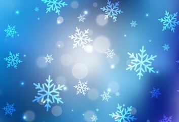 Light BLUE vector texture in birthday style.