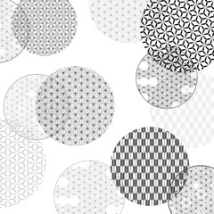 和柄　模様　円　背景