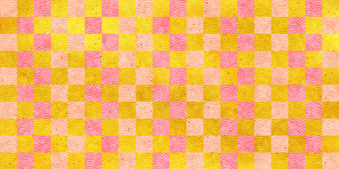 春　和紙　模様　背景