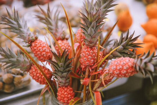 Pineapple at KCC Farmers&rsquo; Market, Honolulu, Oahu, Hawaii