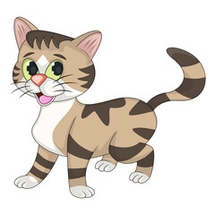 Fototapeta na wymiar Cat adorable and funny cartoon vector illustration