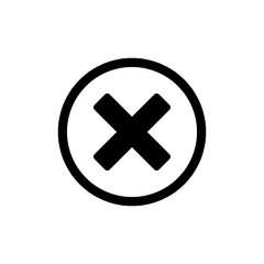Close vector icon. Delete icon vector. cross sign