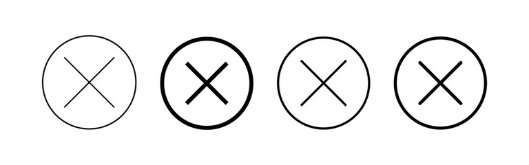 Obraz premium Close vector icon. Delete icon vector. cross sign