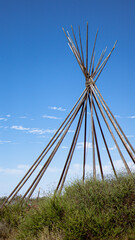 teepee in front of sky