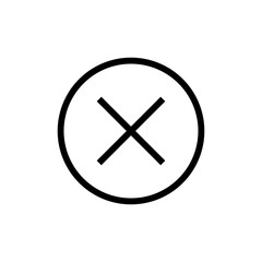 Fototapeta premium Close vector icon. Delete icon vector. cross sign