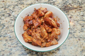 Home made sauce teriyaki chicken