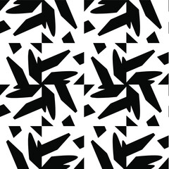  Black and white texture. Abstract seamless geometric pattern. 