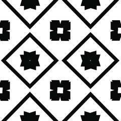  Black and white texture. Abstract seamless geometric pattern. 