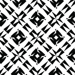  Black and white texture. Abstract seamless geometric pattern. 