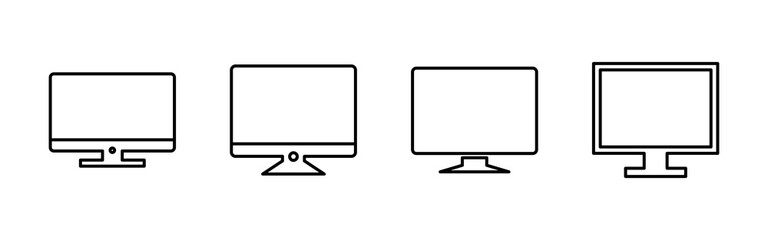 Computer icon vector. computer monitor icon vector.