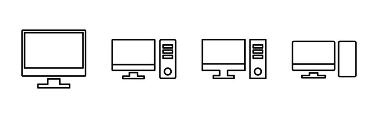 Computer icon vector. computer monitor icon vector.