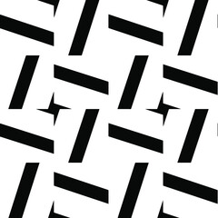  Black and white texture. Abstract seamless geometric pattern. 