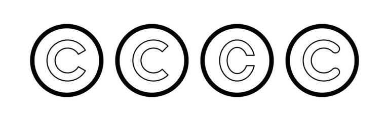 Copyright icon vector. copyright symbols