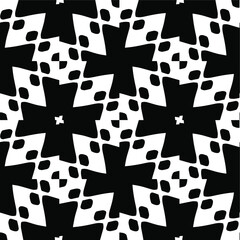  Black and white texture. Abstract seamless geometric pattern. 
