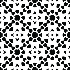  Black and white texture. Abstract seamless geometric pattern. 