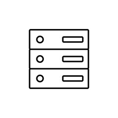 Database icon vector. database vector icon