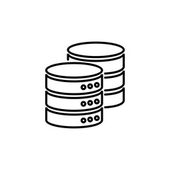 Database icon vector. database vector icon