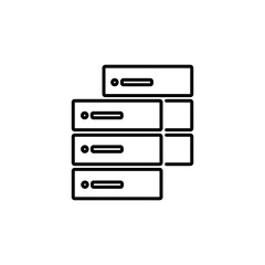 Database icon vector. database vector icon