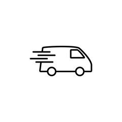 Fast shipping delivery truck icon vector. Delivery truck icon. fast delivery icon