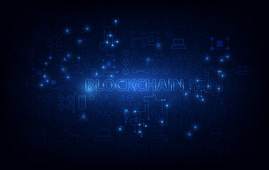 abstract circuit networking blockchain concept background