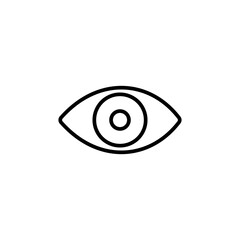 Eye icon vector. Eye vector icon. Look and Vision icon.