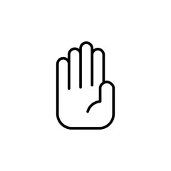 Obraz premium Hand icon vector. hand vector icon, palm