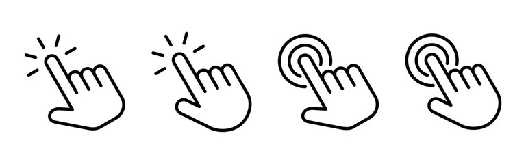 Hand click icon vector. pointer icon vector. hand cursor icon vector