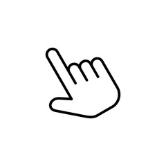 Obraz premium Hand click icon vector. pointer icon vector. hand cursor icon vector