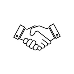 Handshake icon vector. business handshake. contact agreement