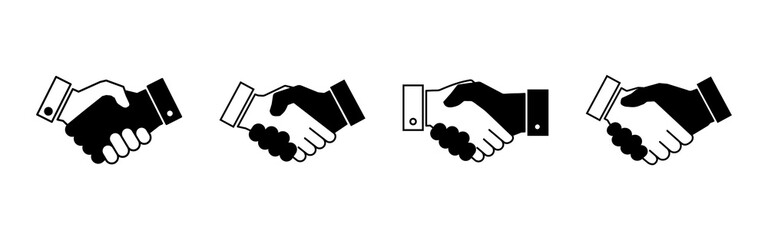 Handshake icon vector. business handshake. contact agreement