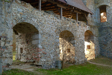 Fototapeta premium Schaunberg castle ruins in the municipality of Hartkirchen in Upper Austria