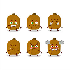 Kiwi cartoon character with various angry expressions