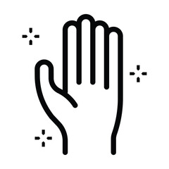 hand protection from corona virus icon vector in new nowmal activity