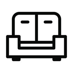 sofa icon home interior vector