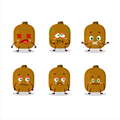 Kiwi cartoon in character with nope expression